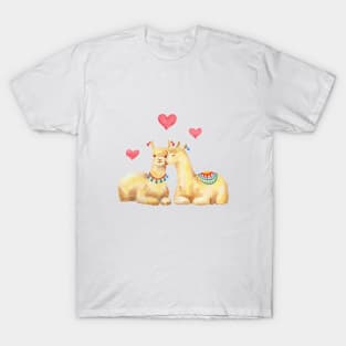 Llamas in love 2 T-Shirt